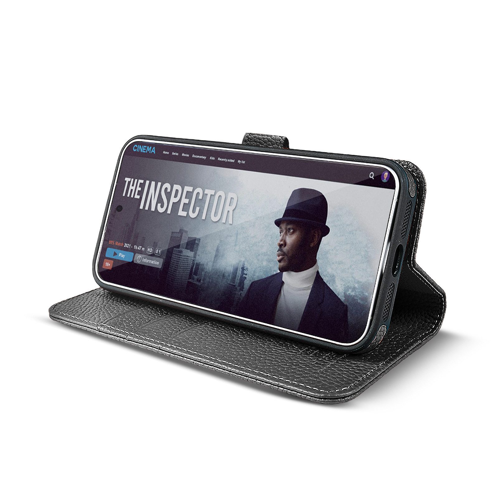 Tec-Expert Handyhülle Echtleder Hülle kompatibel mit MagSafe für Samsung Galaxy S25 Ultra 6.8 Zoll, 6.8", Cover Klapphülle Case mit Kartenfach RFID Schutz abnehmbarer Bumper