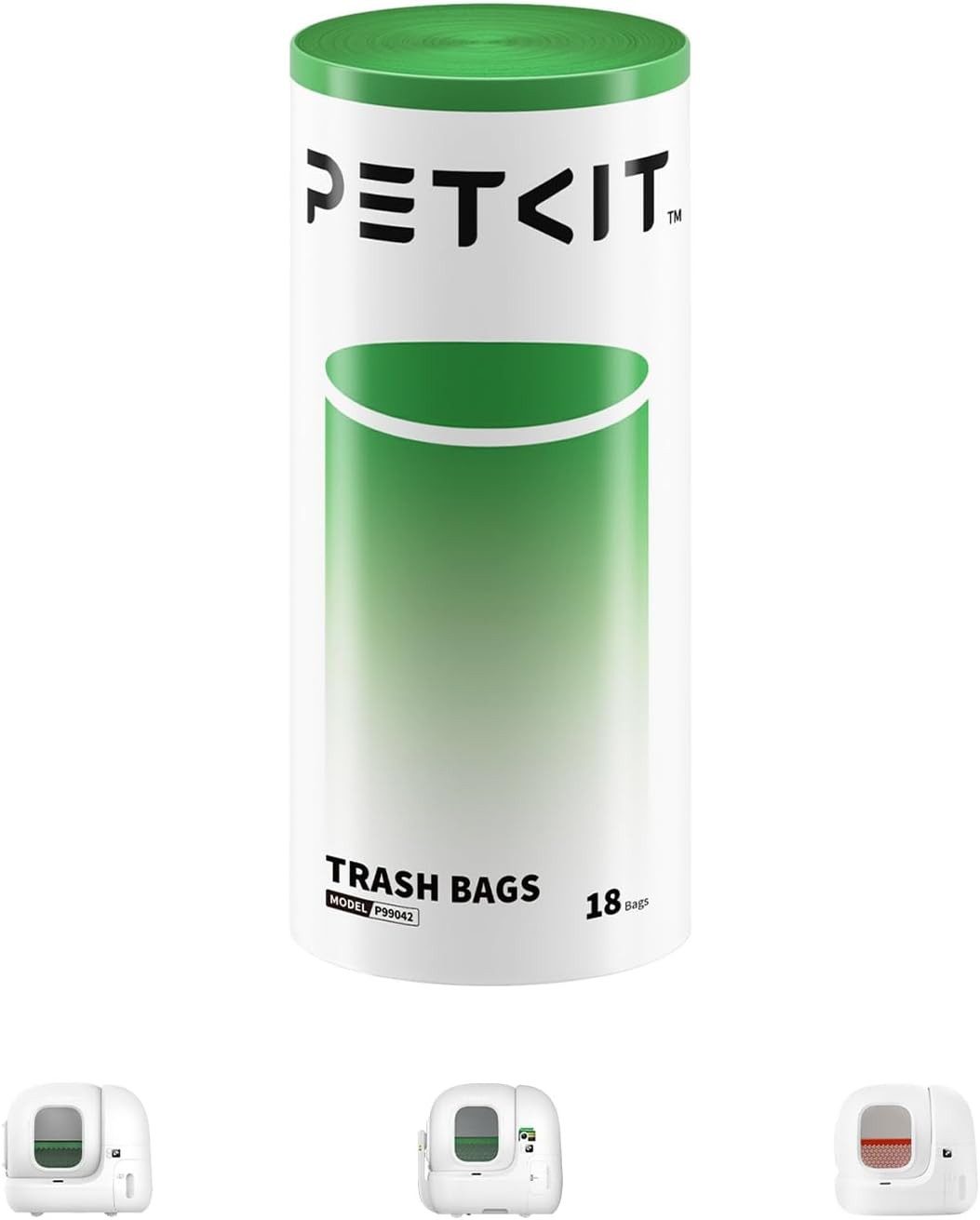 PETKIT Müllbeutel PETKIT Katzentoilettenbeutel mit Zugbändern 18 Stück, 1/5 Rollen