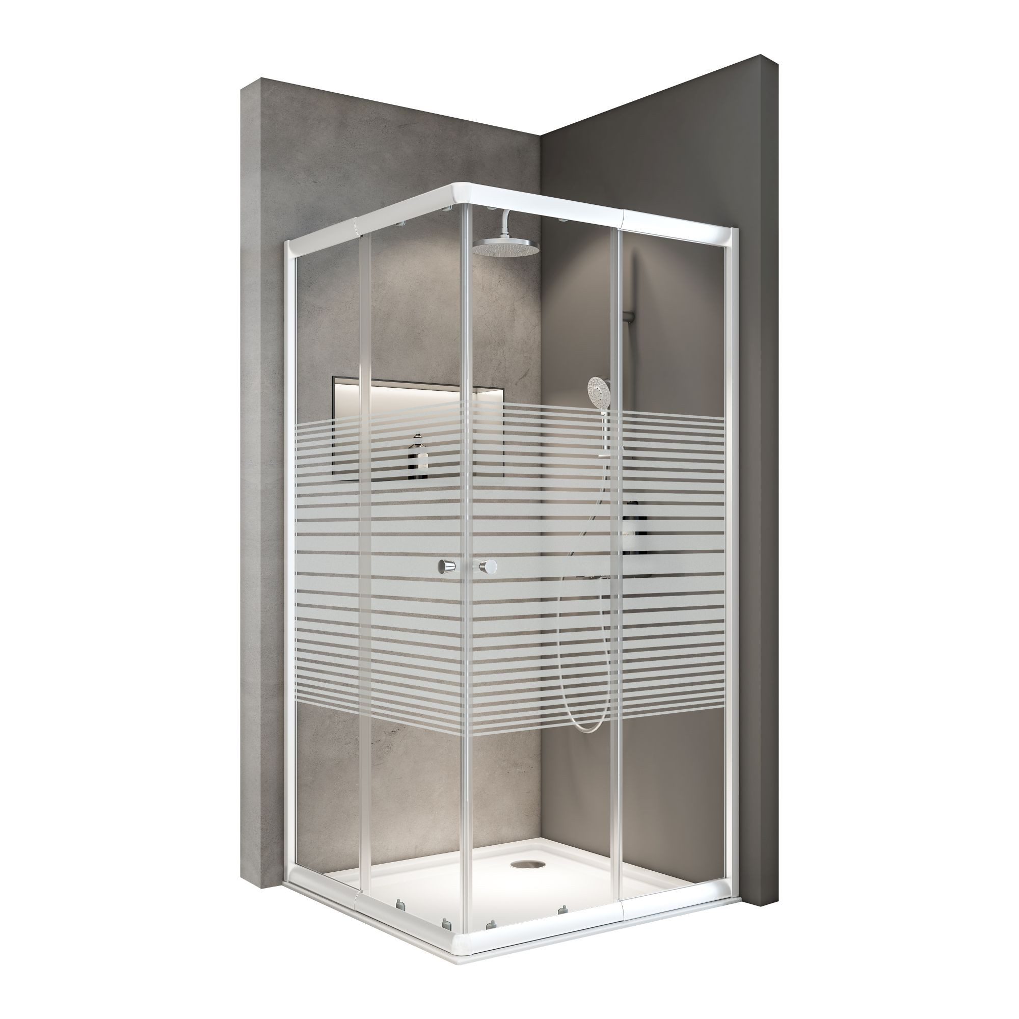 Schulte Eckdusche Sunny, variabler Verstellbereich 75x75 - 90x90 cm, Höhe: günstig online kaufen