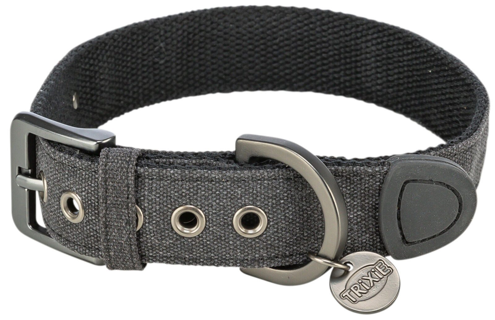 TRIXIE Hunde-Halsband CityStyle Halsband, extra breit - schwarz - 25–32 cm/25 mm, Gurtband