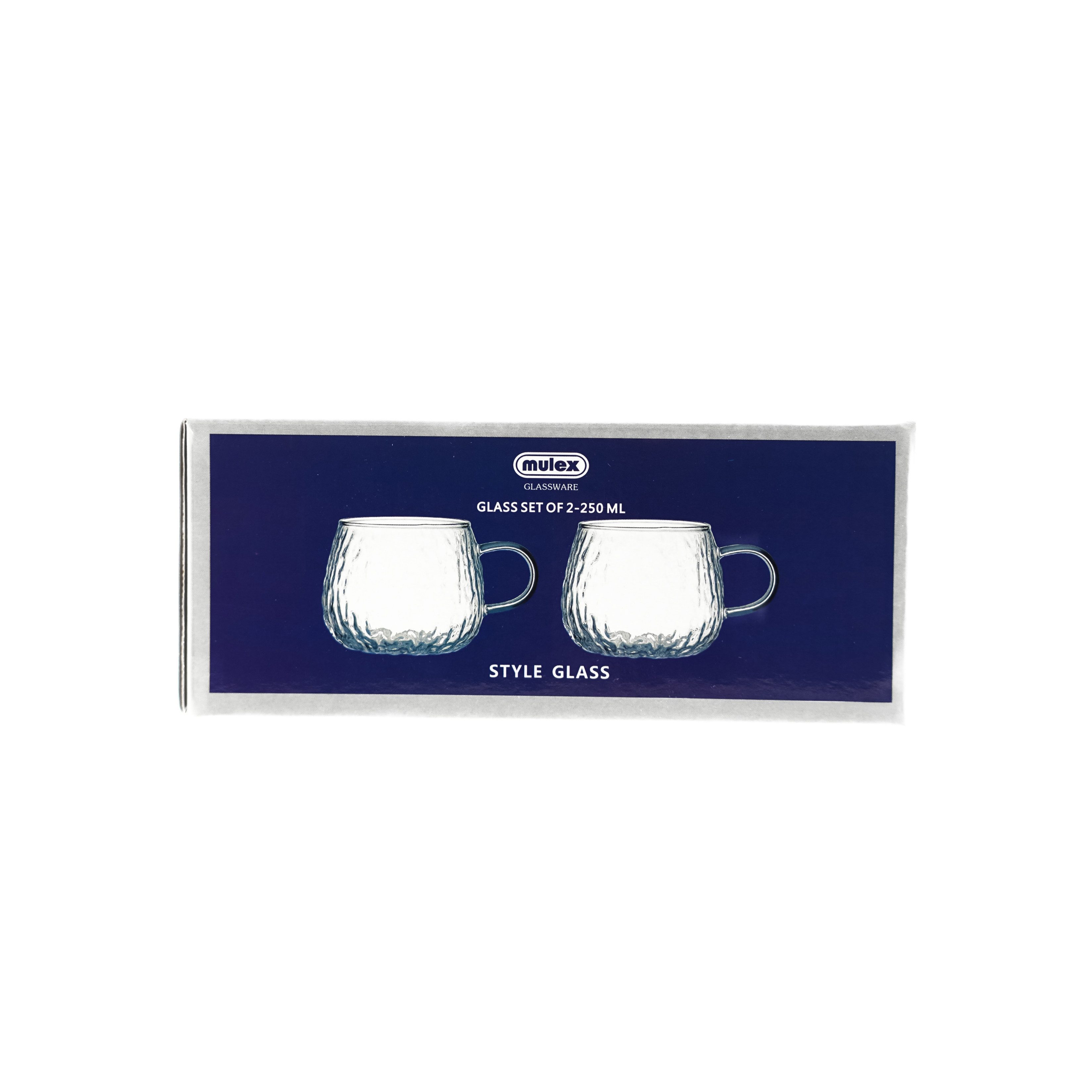 Mulex Gläser-Set mit Henkel 250 ml - Hitzebeständiges Glas mit strukturiertem Design, 6-tlg., Glas, Borosilikatglas – Bild 5 von 5