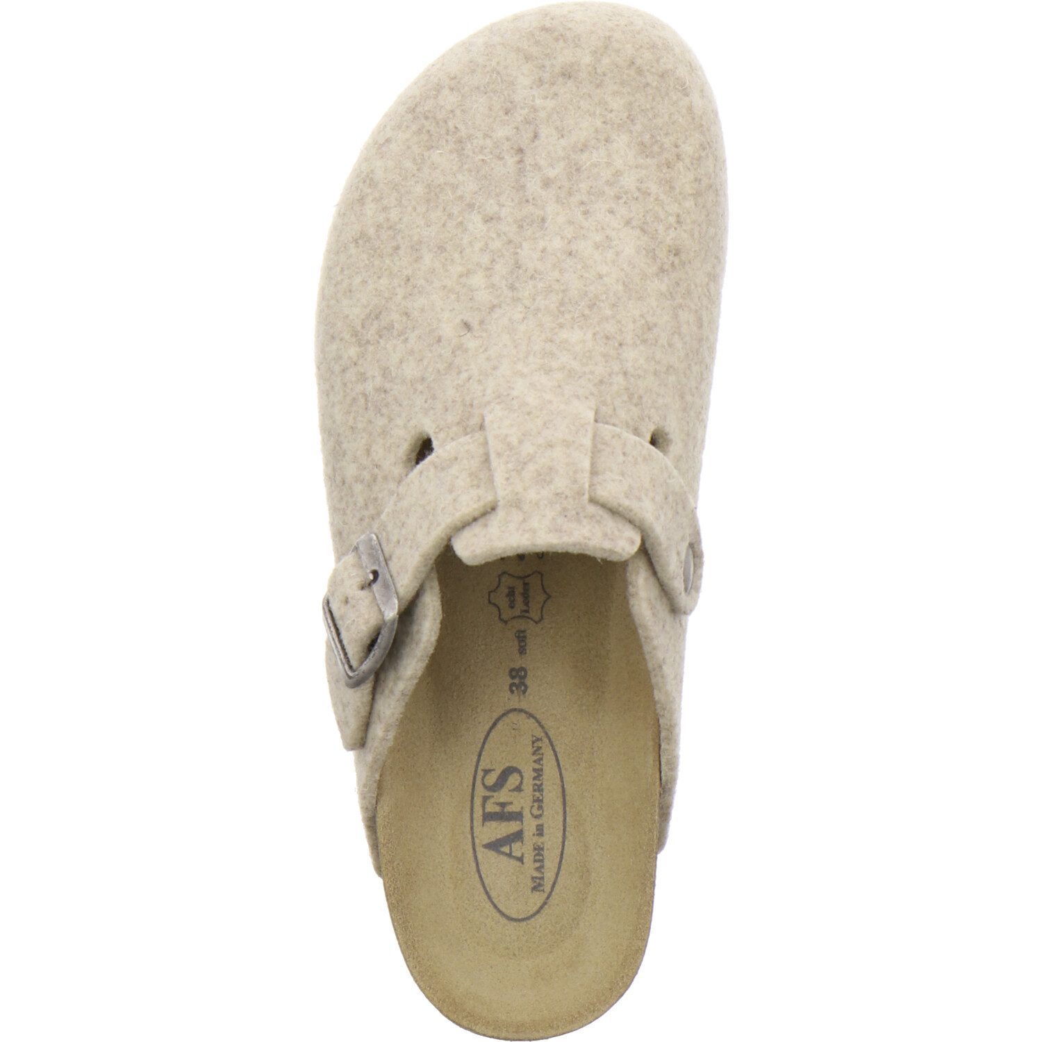 AFS-Schuhe 2690011 Clogs Pantolette für Damen aus Filz mit Fußbett, Made in Germany
