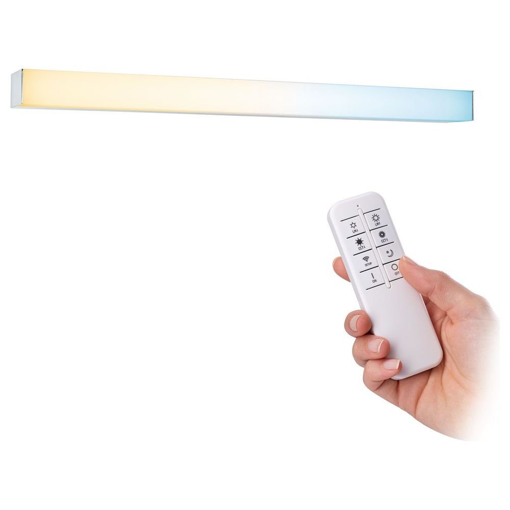 Paulmann Spiegelleuchte LED Leiste Homespa in Chrom und Weiß 6,2W 600lm IP44 600mm, keine Angabe, Leuchtmittel enthalten: Ja, fest verbaut, LED, warmweiss, Badezimmerlampen, Badleuchte, Lampen für das Badezimmer