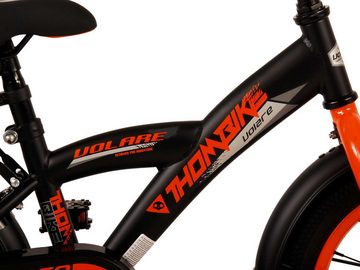 Volare Kinderfahrrad Kinderfahrrad Thombike für Jungen 14 Zoll Kinderrad in Schwarz Orange