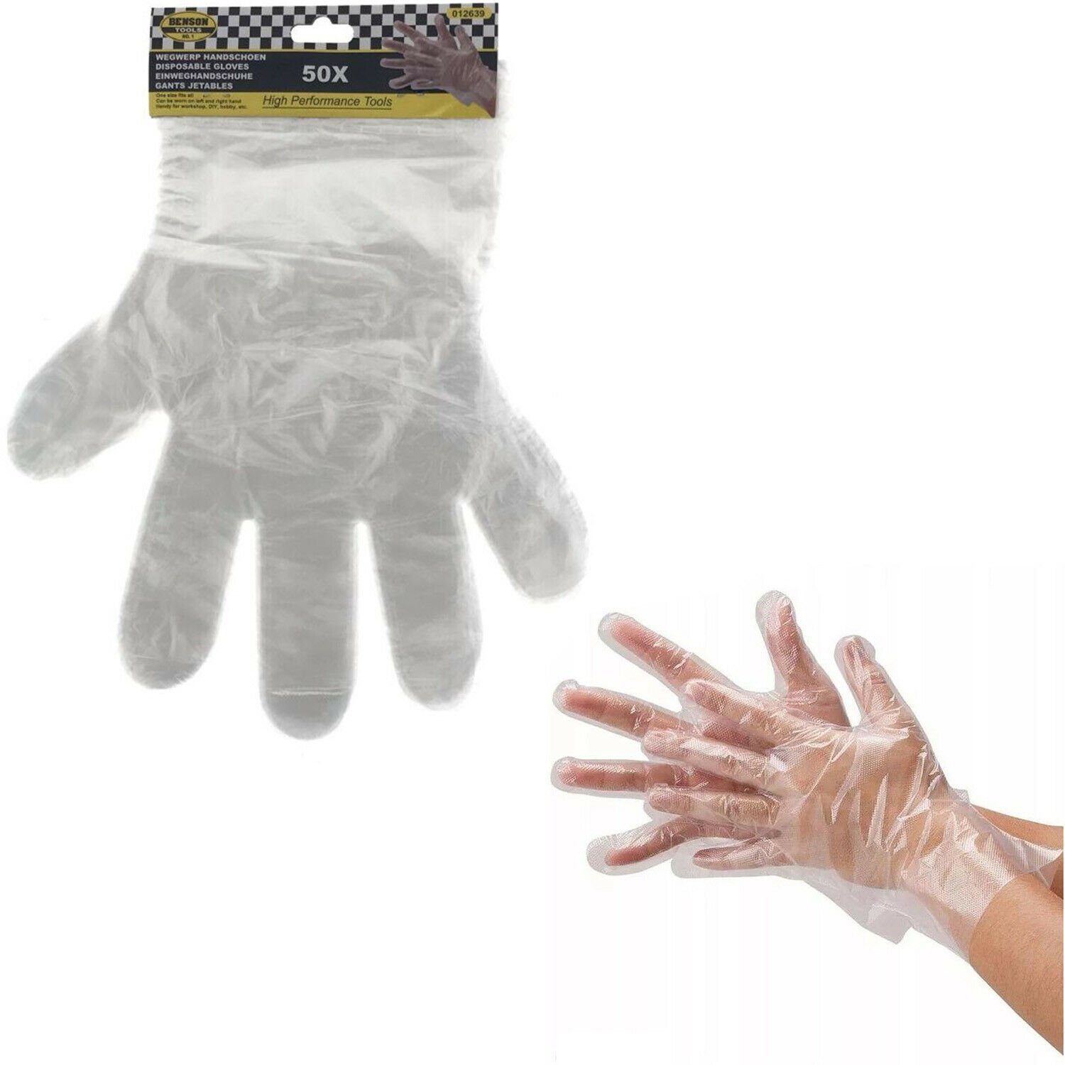Plastikhandschuhe PE-Handschuhe, BENSON Einmalhandschuhe Einweghandschuhe 50-1000 Reinigungshandschuh