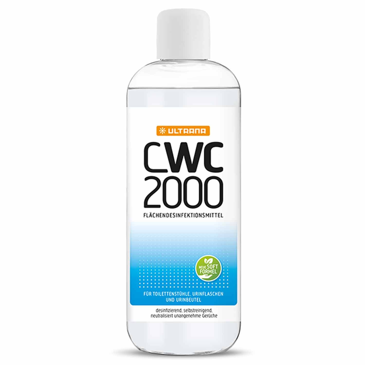 Ultrana GmbH Ultrana CWC 2000 Flächendesinfektion 500 ml Geruchsreduzierung Oberflächen-Desinfektionsmittel (Einzelartikel, [1-St. 1 Verpackung à 500 ml wirkt gegen Keime und Gerüche)