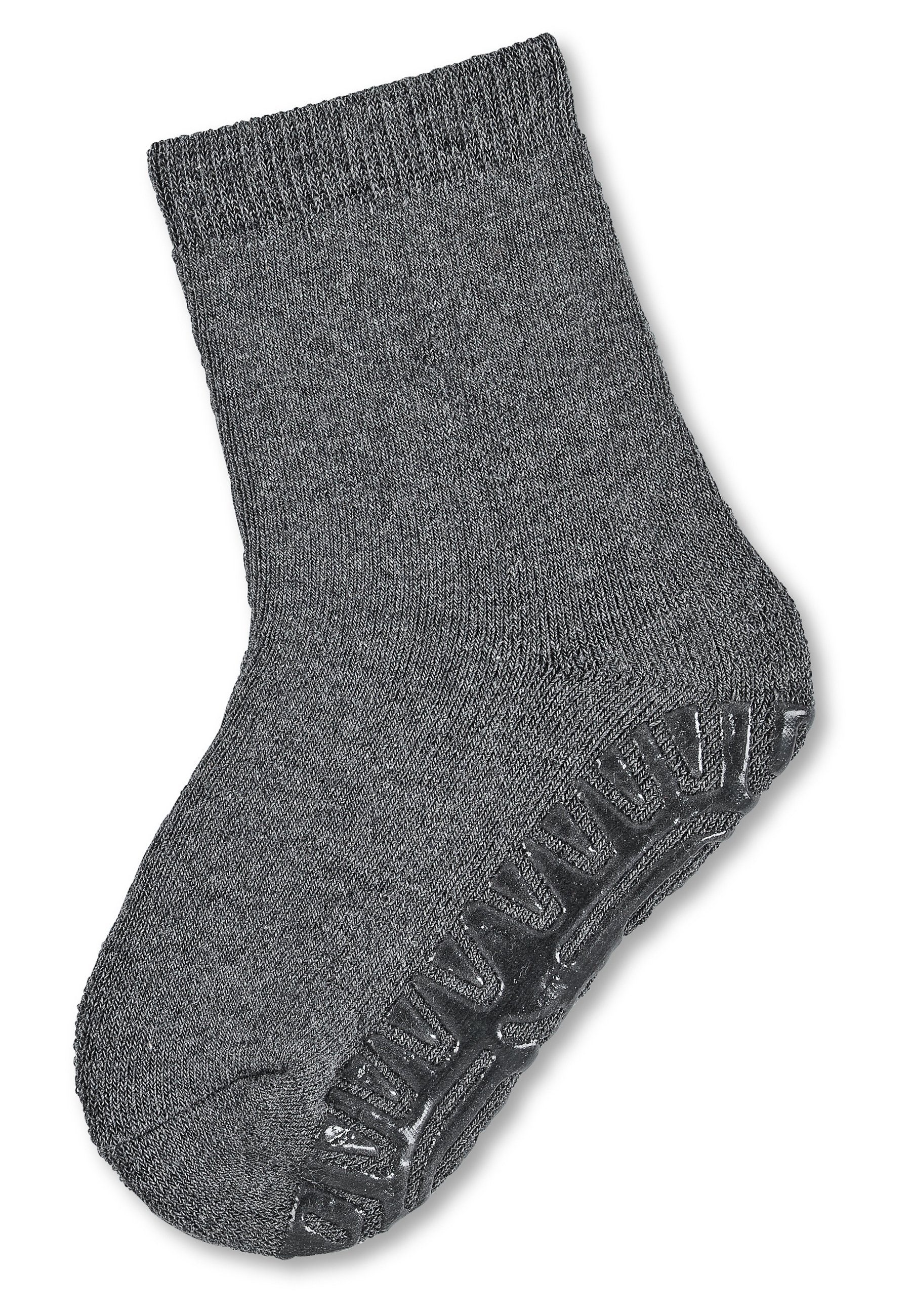 Sterntaler® ABS-Socken Fli Fli SOFT uni (Fliesensocken mit Anti-Rutsch-Sohle und süßen Motiven) Rutschsocken mit Vollplüsch im Sohlenbereich, ABS- Söckchen anthrazit melange