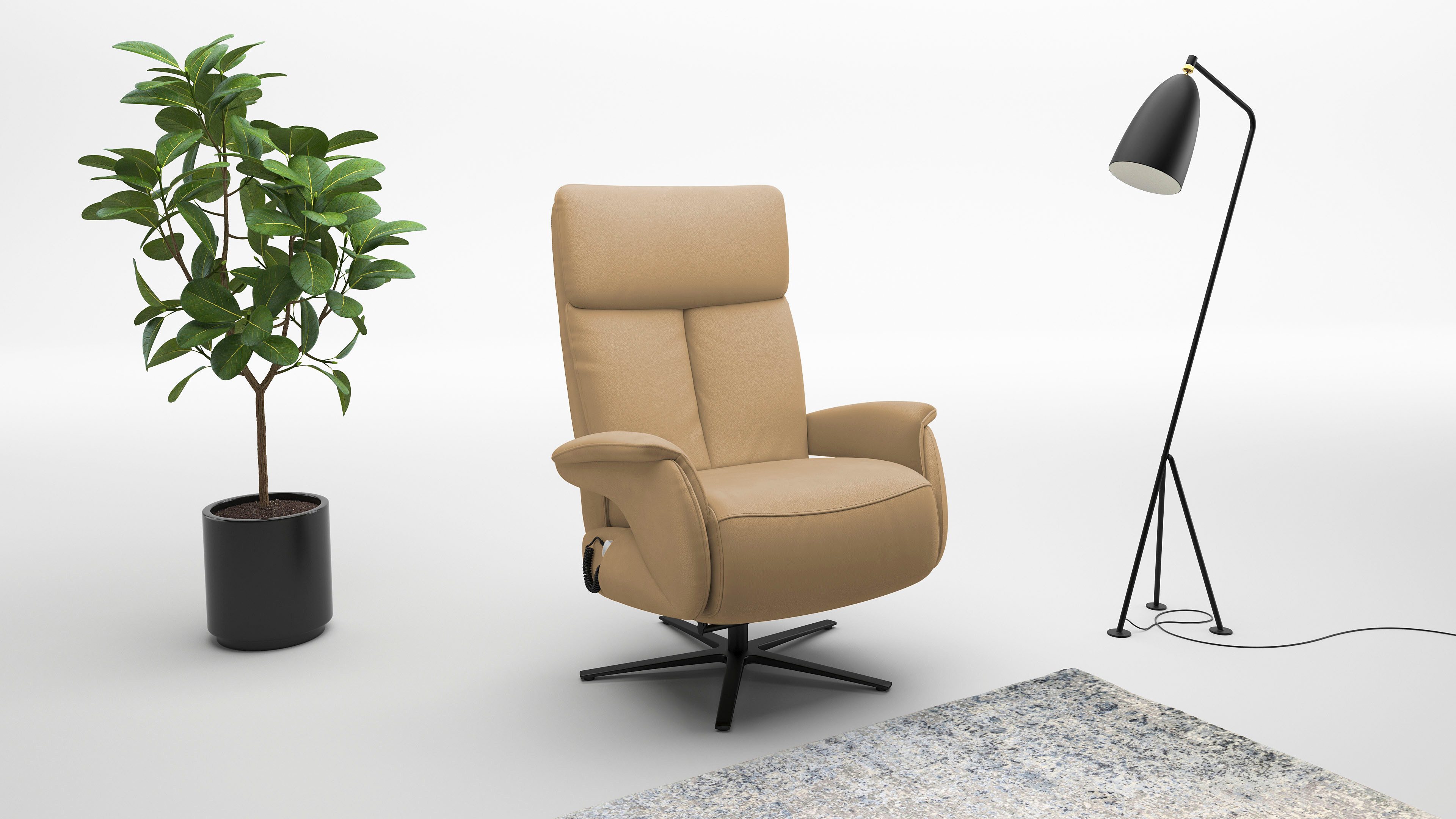 sit&more TV-Sessel Triple Seven Xtra large, bis 200kg belastbar, mit Herz-Waage Funktion, inkl. Kopfteil- & Drehfunktion, wahlweise mit Akku und Aufstehhilfe