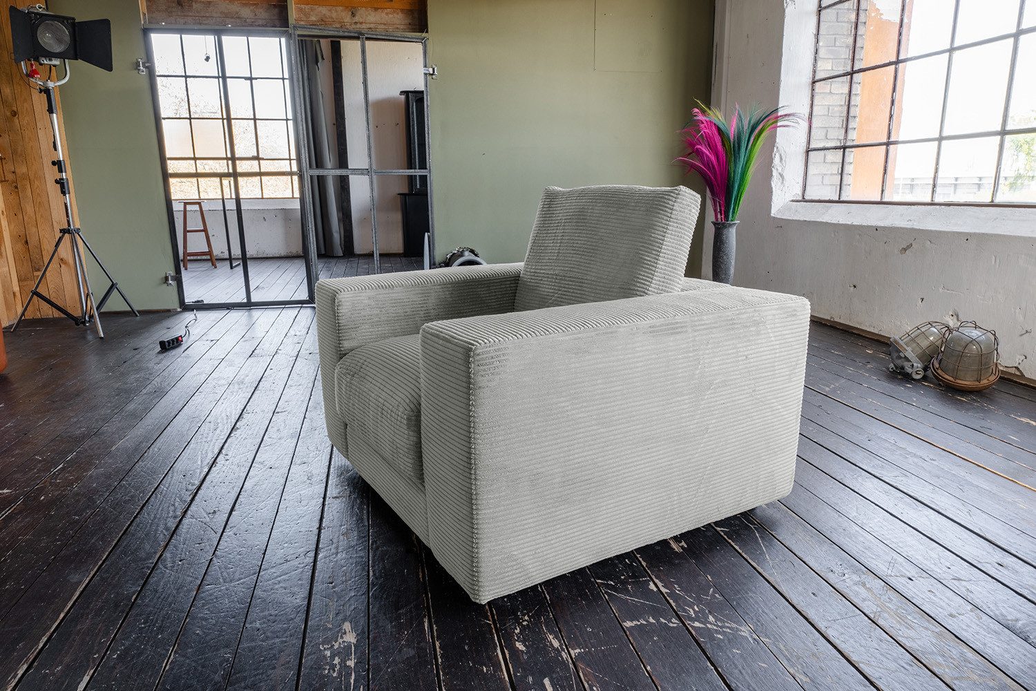 KAWOLA Sessel MADELINE, Cord verschiedene Farben