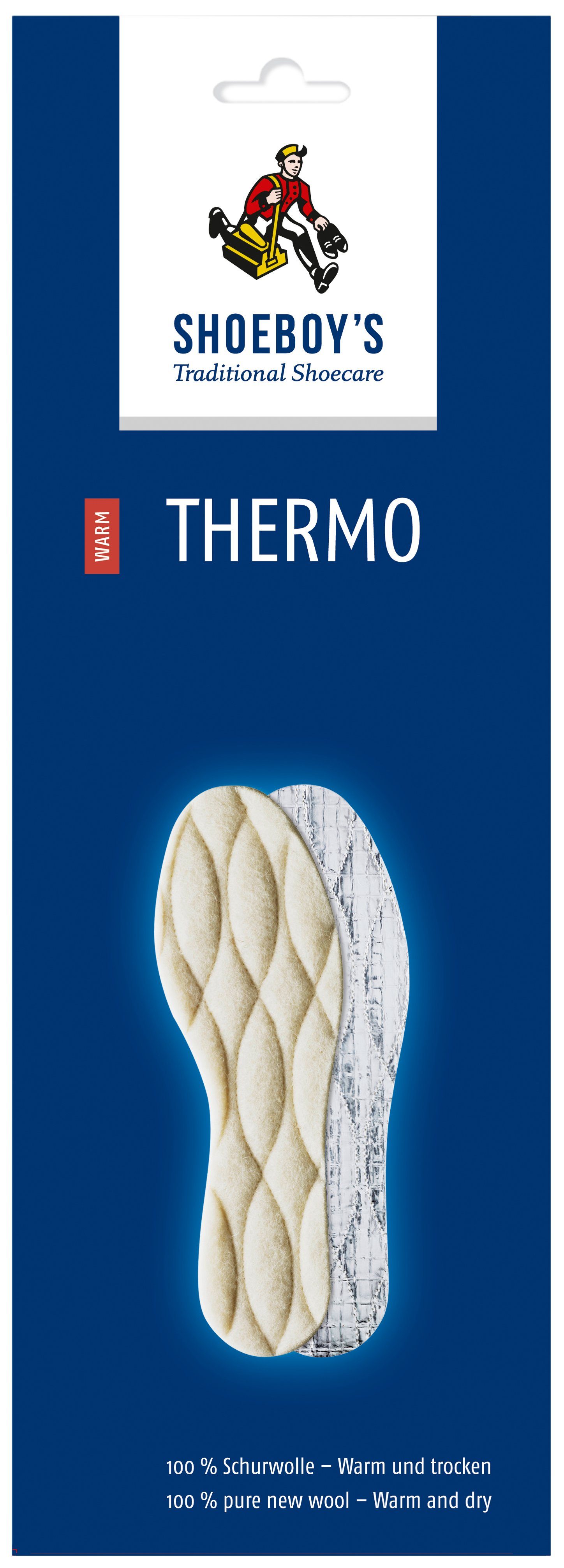 Shoeboys Thermosohlen Thermo - 100 % Schurwolle – warm und trocken