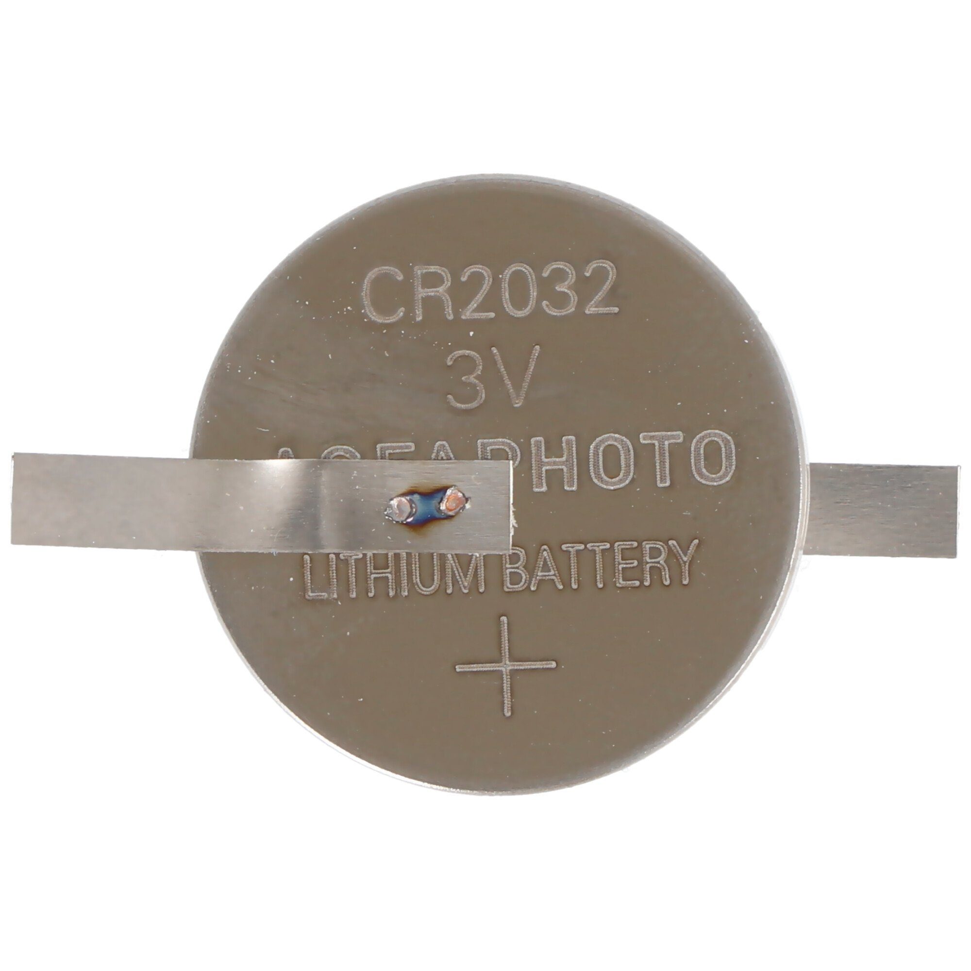 Batterie in CR2032 Lötfahnen Batterie, AccuCell (3,0 Lithium mit V) Marken Z-Form