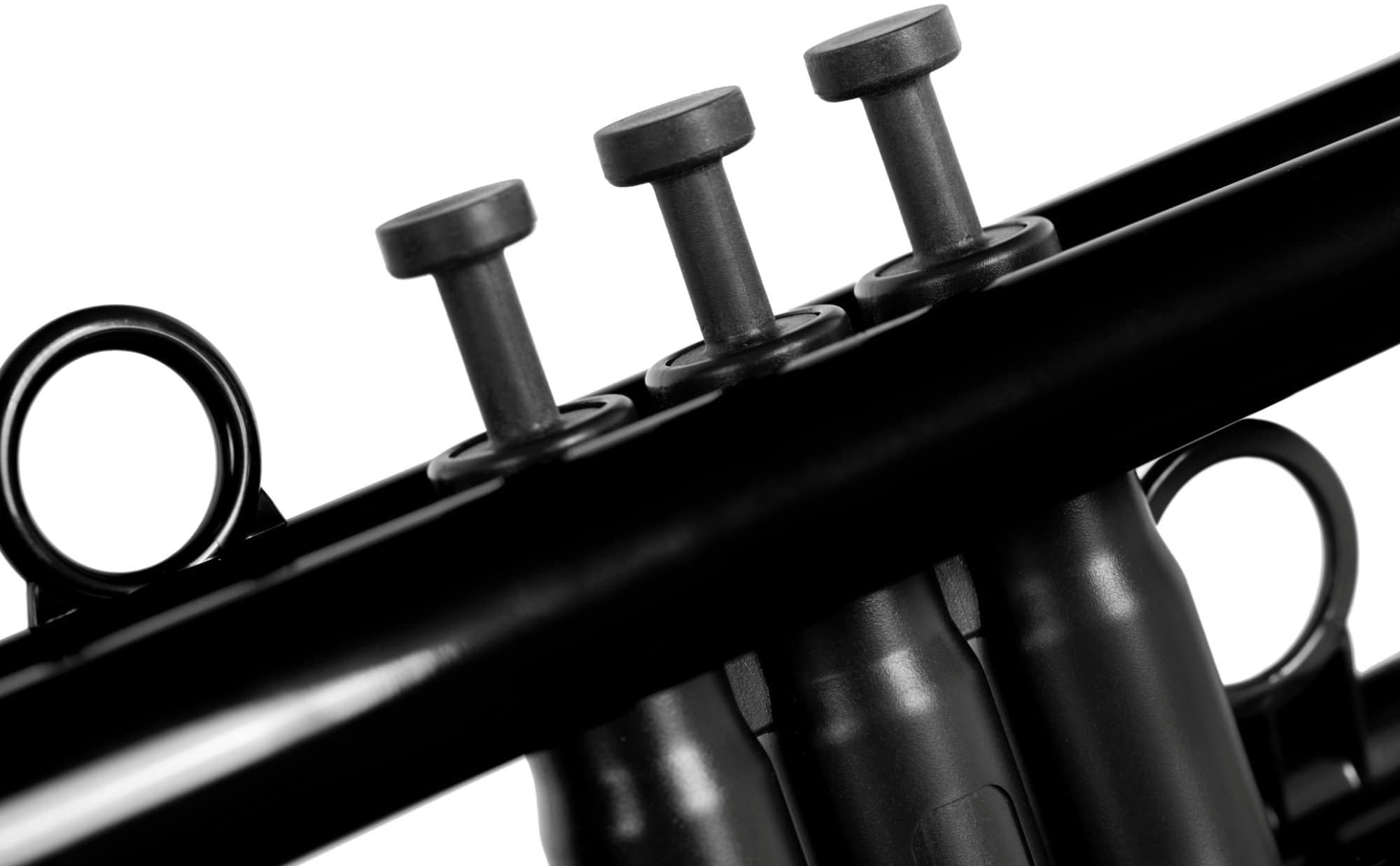 Classic Cantabile Trompete MardiBrass Kunststoff Bb-Trompete - Brass-Sound in knalligen Farben Bb Pumpventil, Set, 6-St., Mit Transporthülle, zwei Mundstücken und Ersatzventilen, sehr gute Ansprache und Intonation