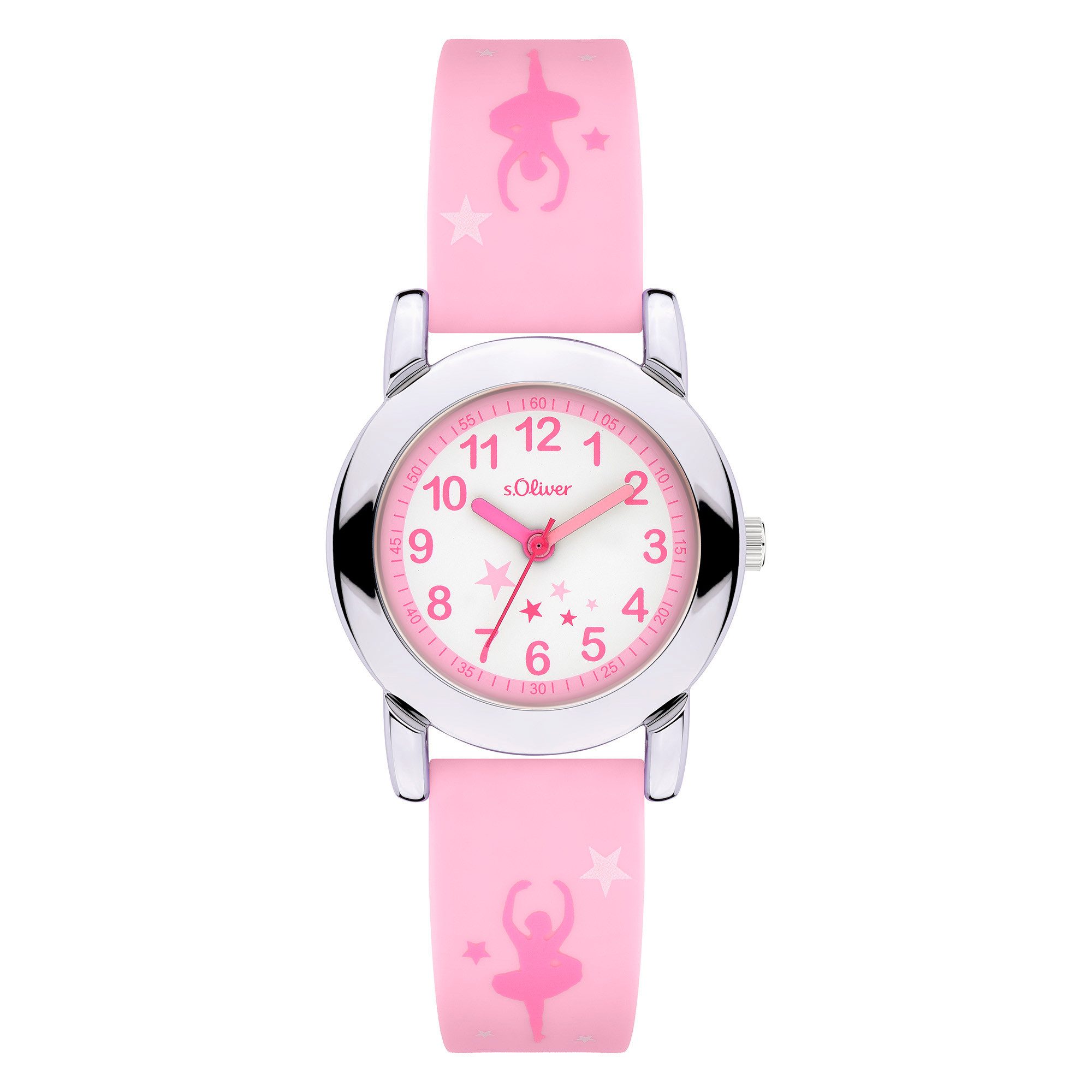 s.Oliver Quarzuhr The Joy Time SO-4511-PQ, Armbanduhr, Silikonarmband, Kinderuhr, Mädchen, analog