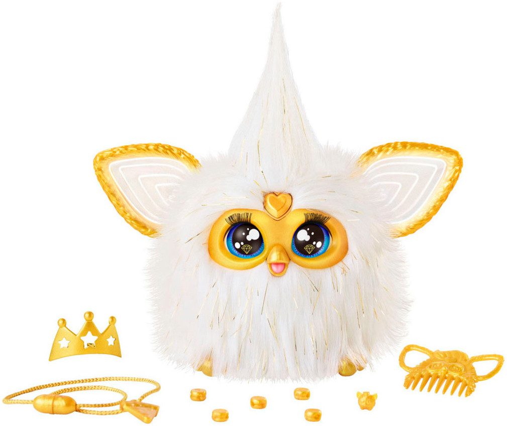 Hasbro Plüschfigur Furby Gold Glam interaktives Spielzeug, mit Licht- und S günstig online kaufen
