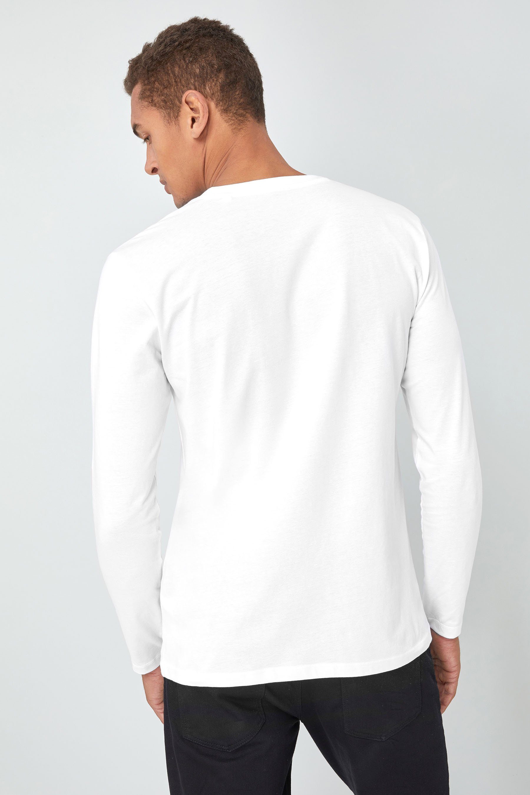 Next Langarmshirt Rundhalsshirt – Regular Fit günstig online kaufen