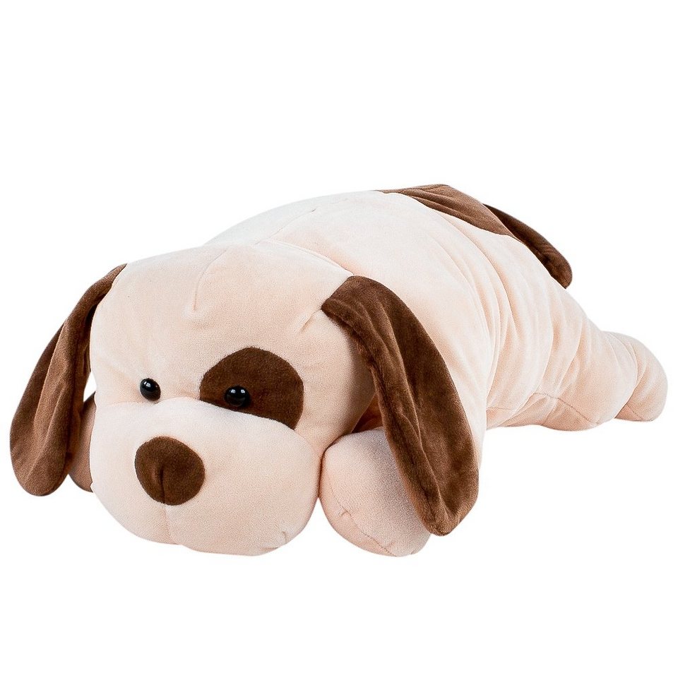 Teddys Rothenburg Kuscheltier Kissen Hund 60 cm creme braun