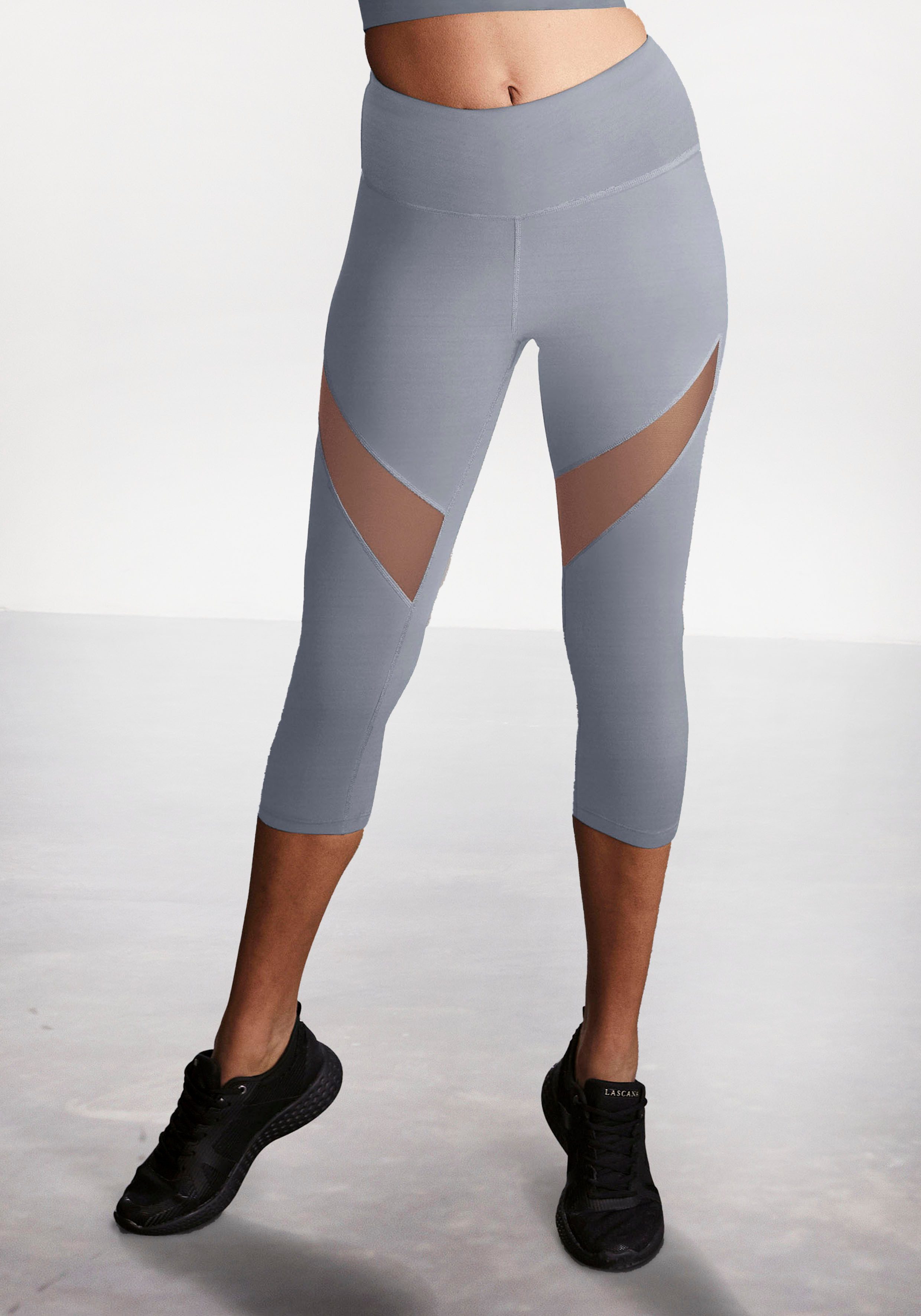 LASCANA ACTIVE Caprileggings mit kleiner Raffung, günstig online kaufen