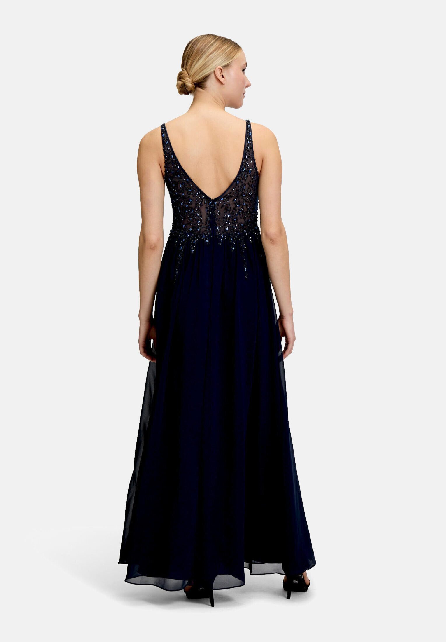 Vera Mont Abendkleid Damen mit Stickerei Glitzersteine