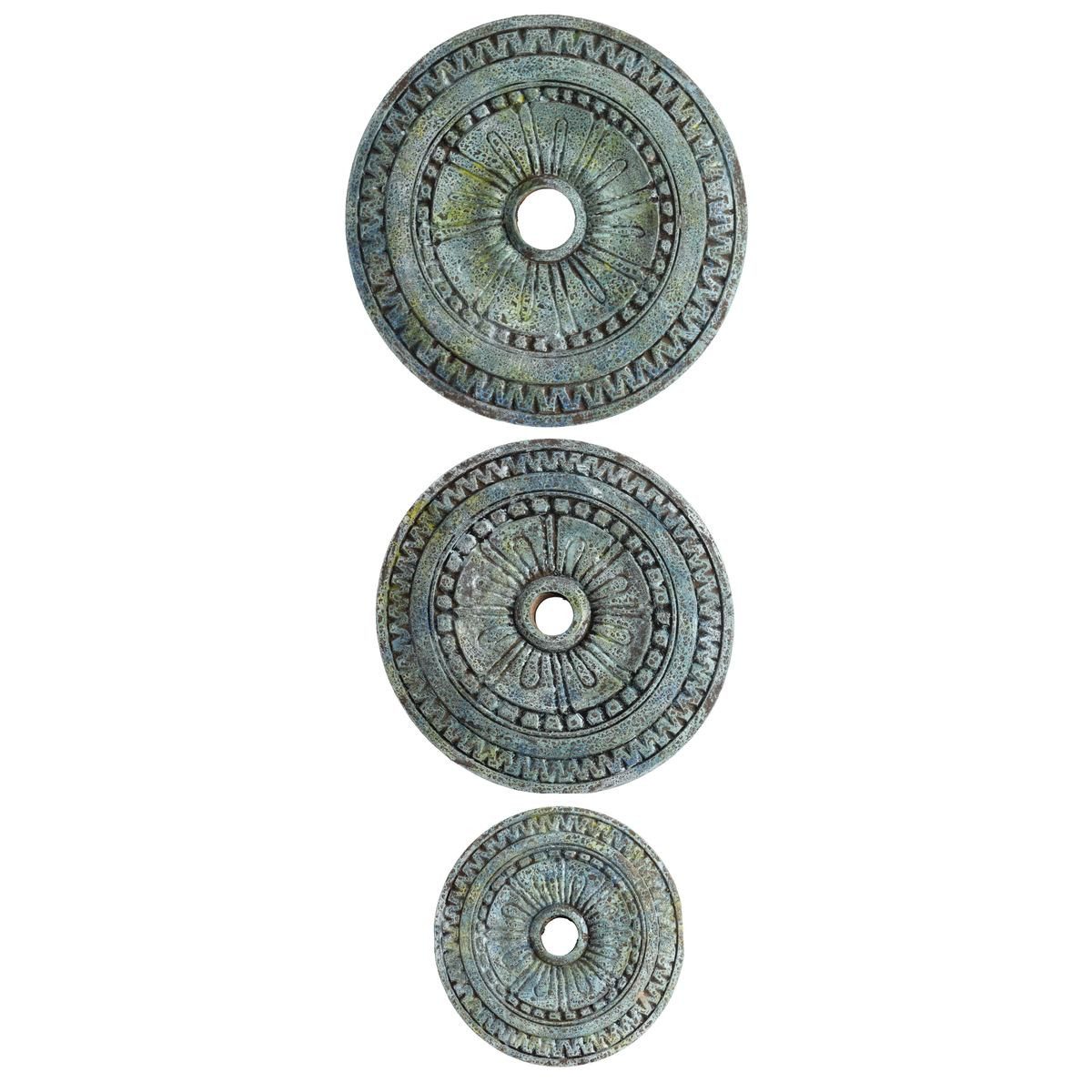 Oriental Galerie Holzbild 3er Set Mandala Wandbild Blau/Türkis – Antik Finish, Lebensbaum (1 St)