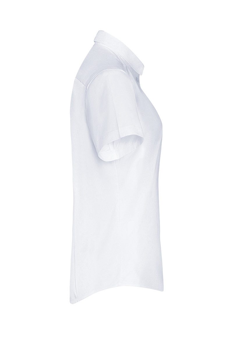 Karlowsky Fashion Kurzarmbluse KARLOWSKY Damen Bluse ACTIVE-STRETCH Kurzarm Modern-Fit Weiß – Bild 5 von 5