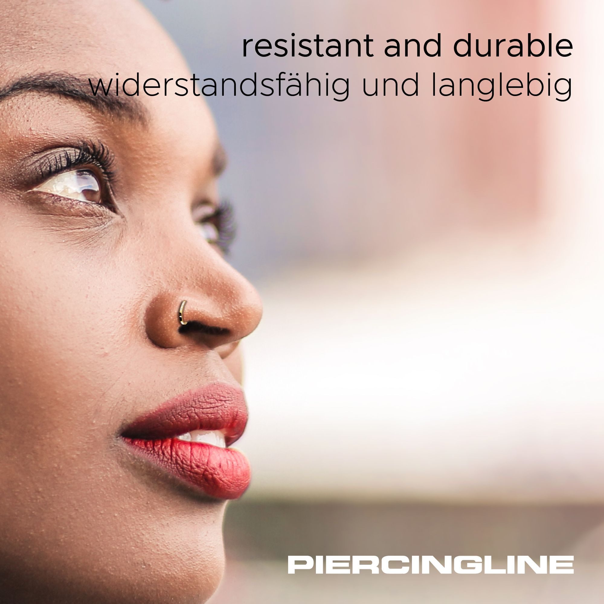 PIERCINGLINE Nasenpiercing Chirurgenstahl Nasenstecker 3 KRISTALLE (Nasenstecker, 1-tlg)