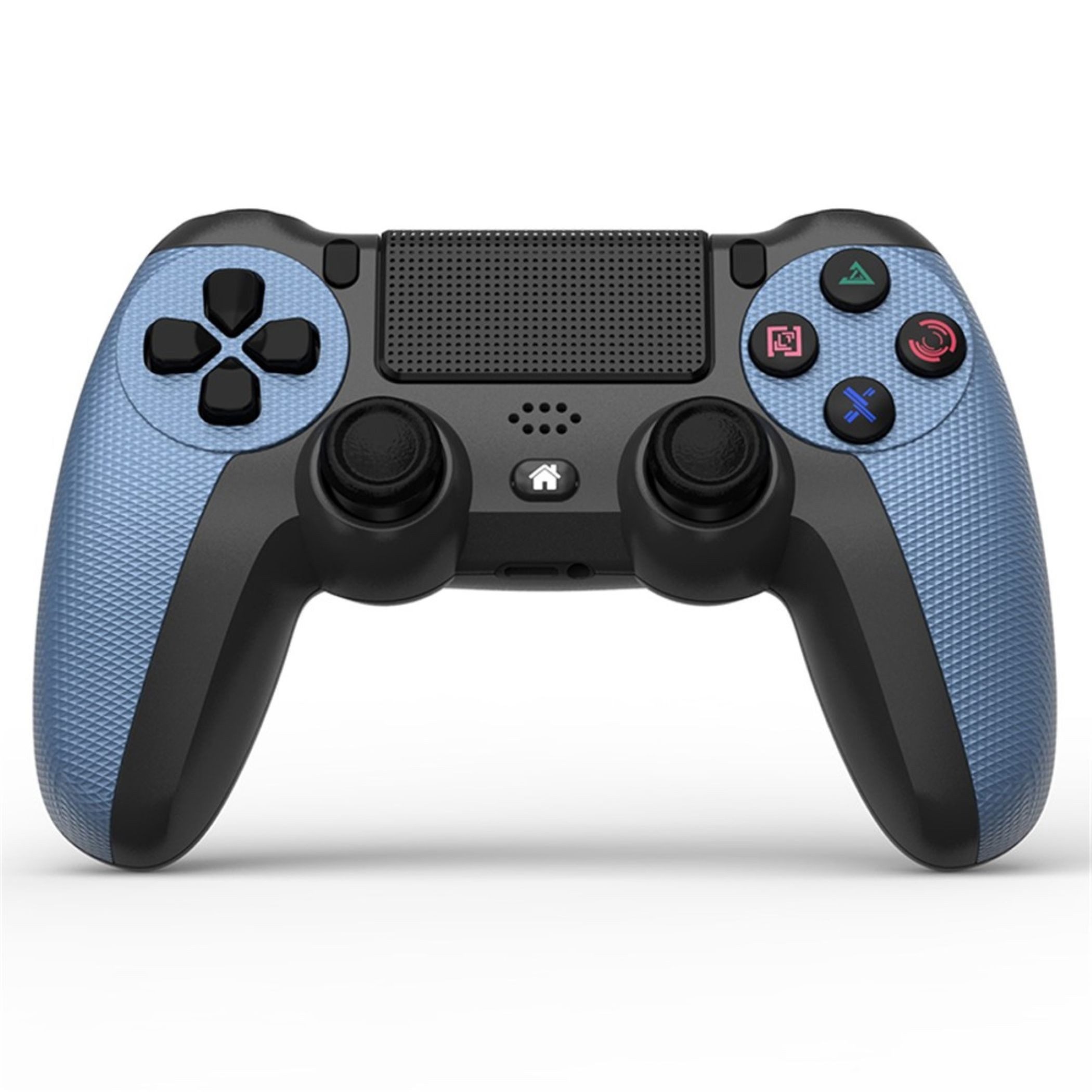 Wigento Wireless Gaming Controller für PS4 Lichtleiste 6-Achsen Vibration PlayStation 4-Controller (Bluetooth, 6 Achsen Steuerung, Vibrationsfunktion)