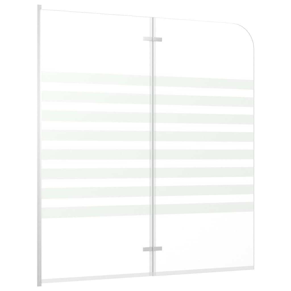 vidaXL Duschwand Duschabtrennung 120x140 cm Hartglas Streifen