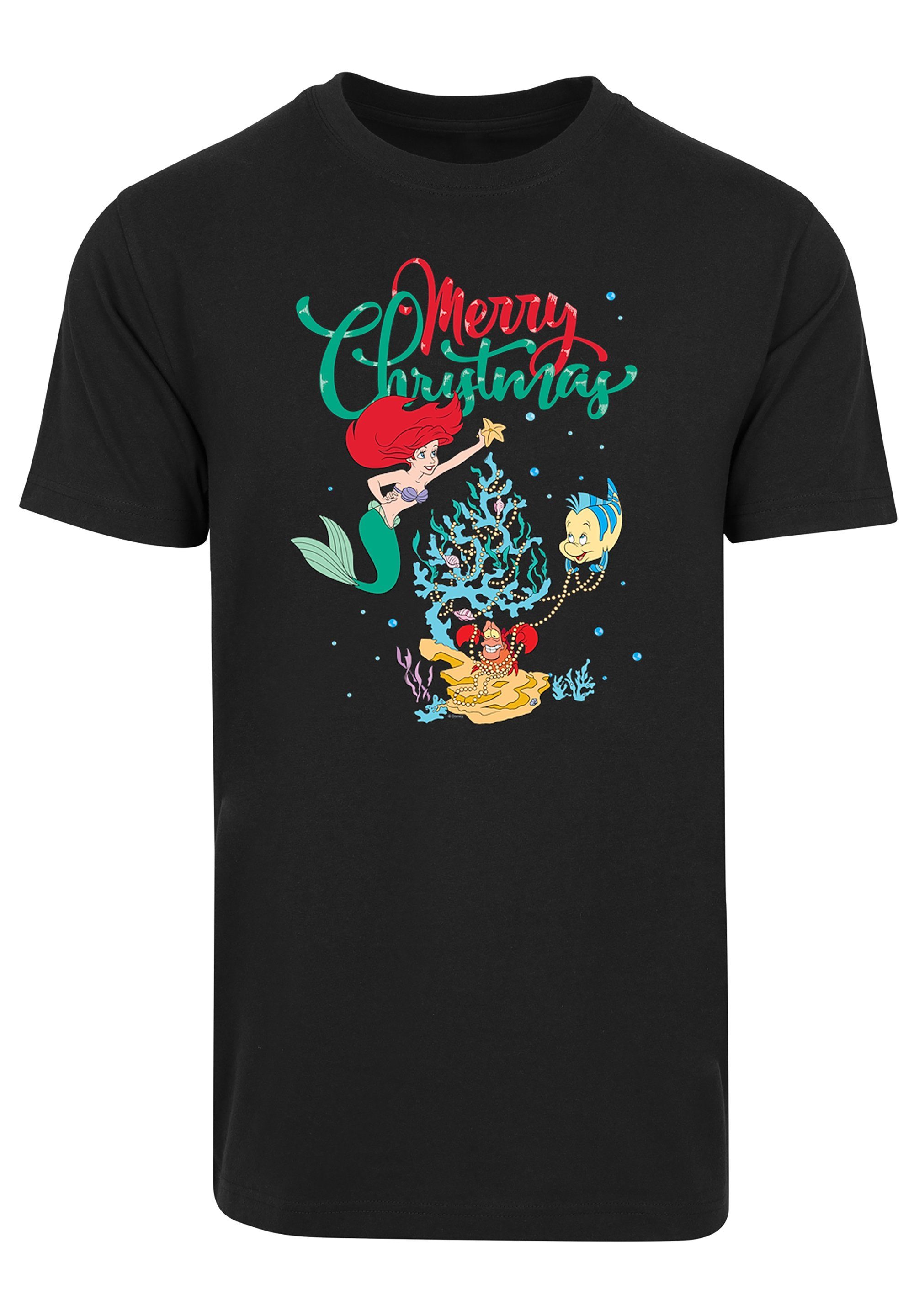 F4NT4STIC schwarz Print Weihnachten Meerjungfrau die Arielle T-Shirt