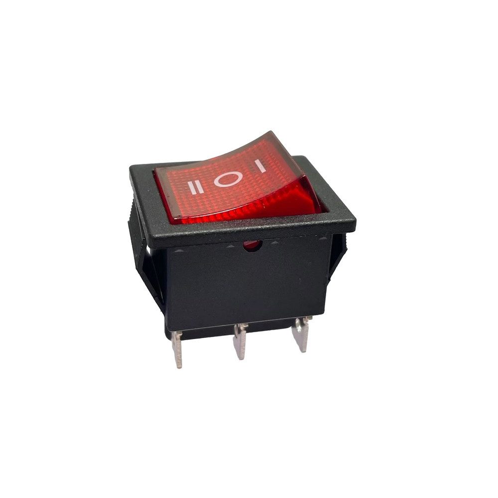 Trade-Shop Schalter Kippschalter Wechselschalter 6-polig KCD4 16A 250V Snap-In Montage (1-St), Ausführung: AN1 - AUS - AN2 / Schutzart: IP55 / Maße: ca. 31x26x32mm
