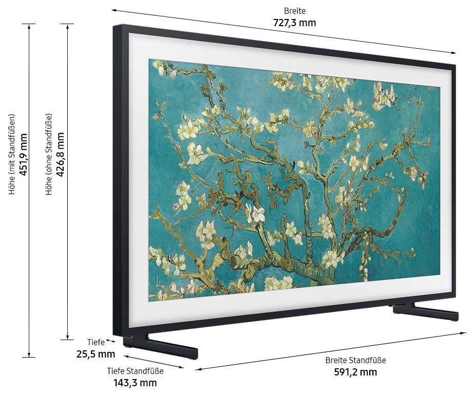 Samsung GQ32LS03CBU LED-Fernseher (80 Smart-TV, Display,Austauschbare Mode) Zoll, Mattes Rahmen,Art cm/32