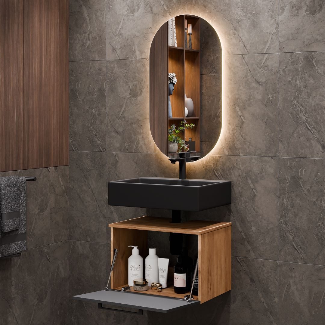 Planetmöbel Badmöbel-Set Astra, (Badezimmer Möbel im günstig online kaufen