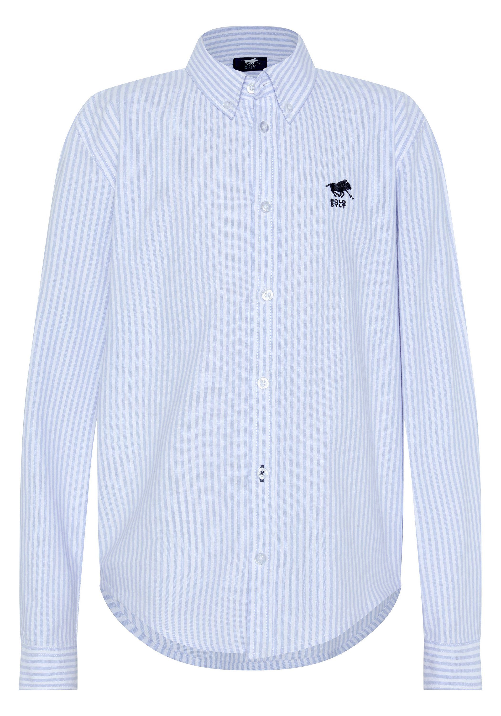 Polo Sylt Langarmhemd mit Streifen 4010 Light Blue/White