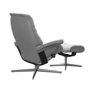 Stressless® Fußhocker Sunrise, mit Cross Base, Größe S, M & L, Holzakzent Schwarz