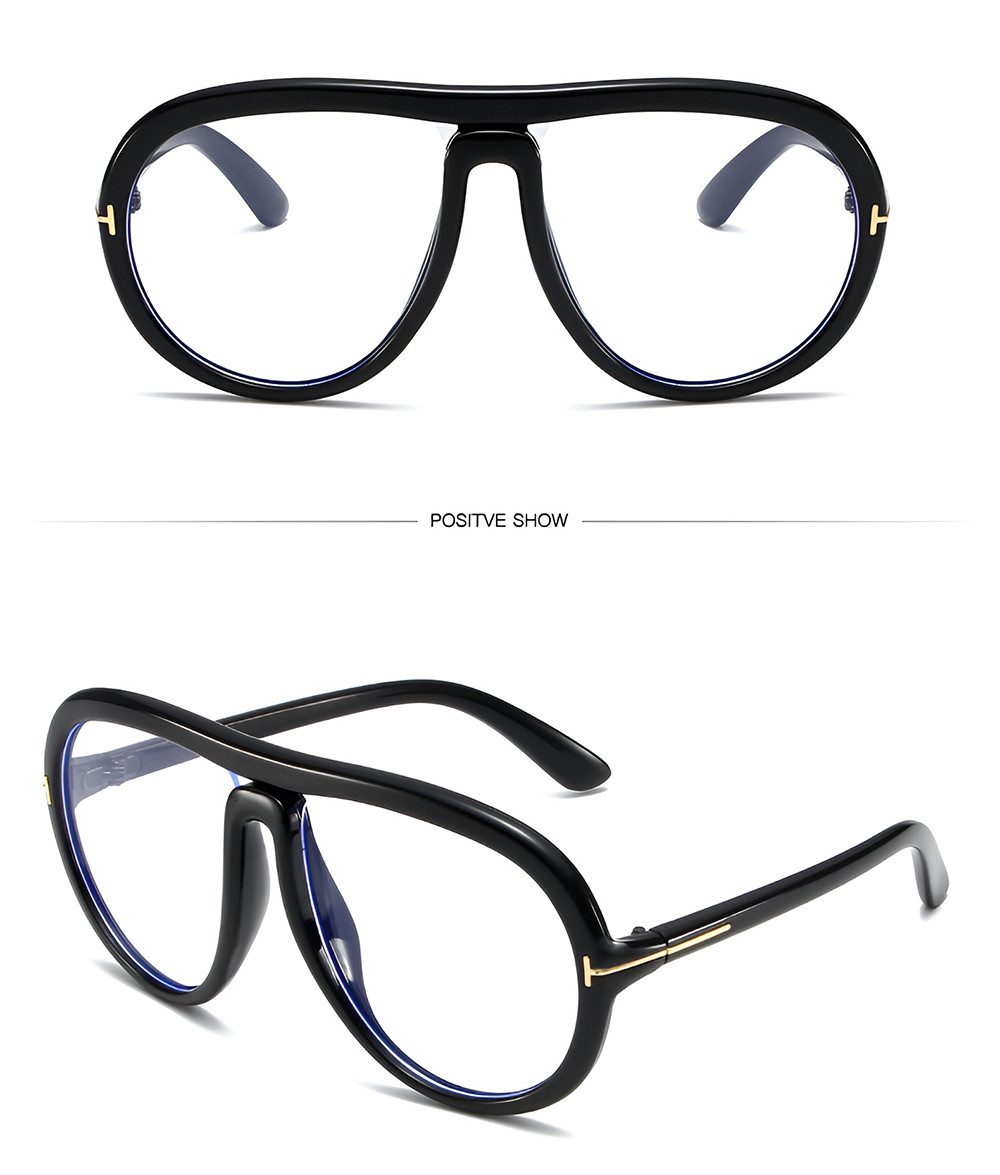 PACIEA Brille Ohne Sehstärke Damen Herren Oversized Anti Blaulicht Mode