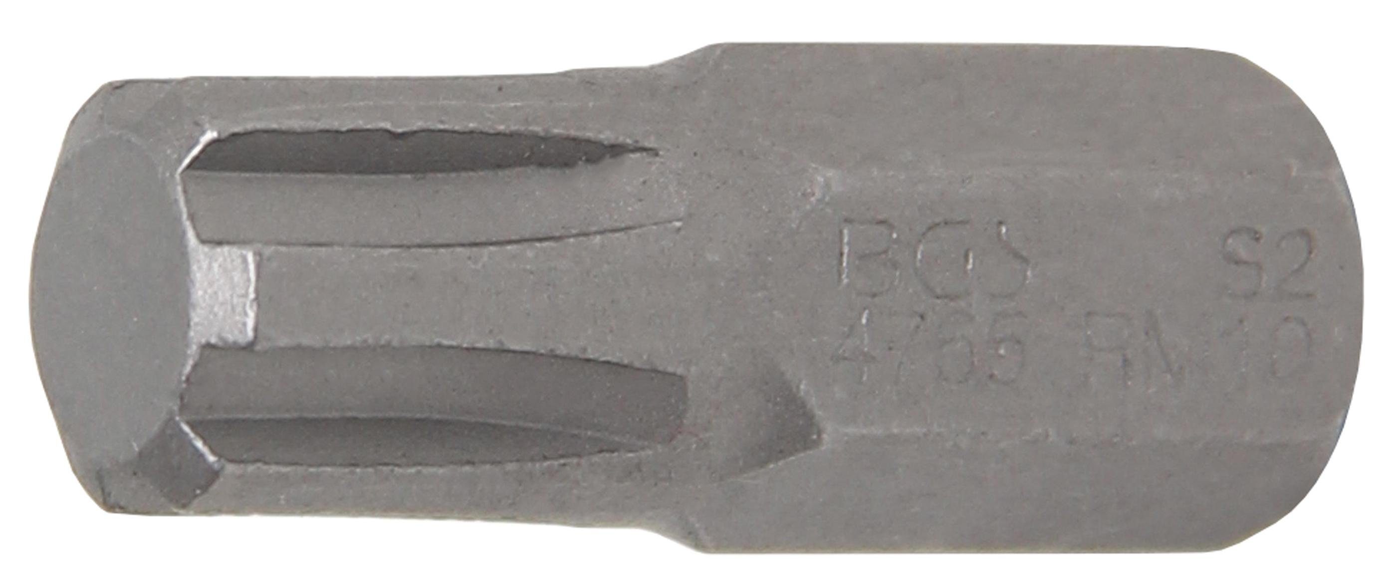 BGS technic Bit-Schraubendreher Bit, Antrieb Außensechskant 10 mm (3/8), Keil-Profil (für RIBE) M10