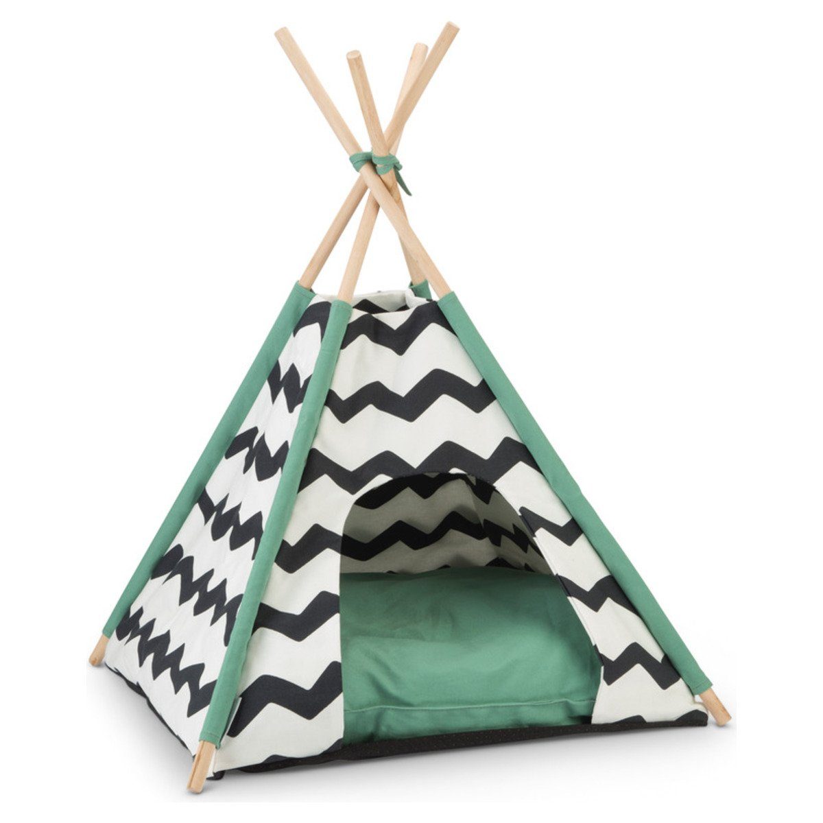 Beeztees Katzenzelt Tipi Tent Kioni schwarz-weiß