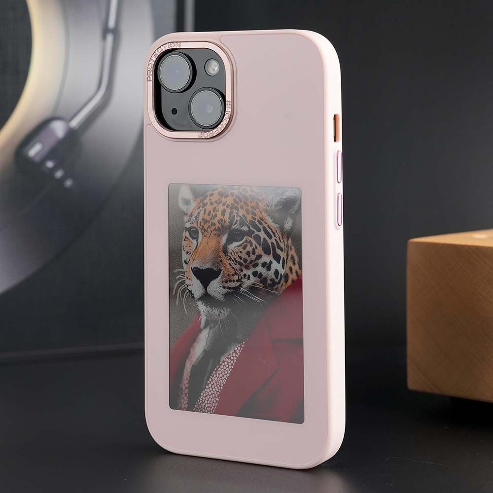 Mycotech Handyhülle NFC E-Ink Hülle mit Display Case für iPhone Schwarz Grau Rosa