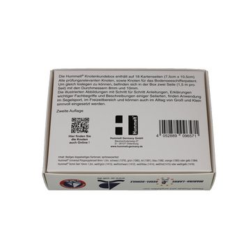 Hummelt® Knotenbox Seil (Knotenkunde für Anfänger und Einsteiger), 16 Kartenseiten, inkl. 2 x - 1,5m lange Seile 1 x 8mm und 1 x 10mm
