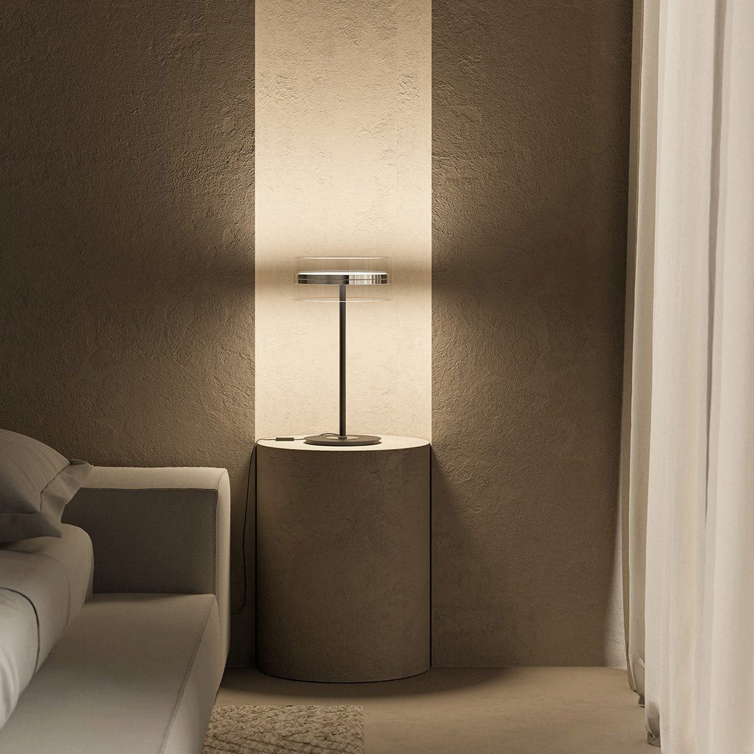Neona LED Tischleuchte ASTERIA Schwarz / Chrom, LED fest integriert, Warmweiß