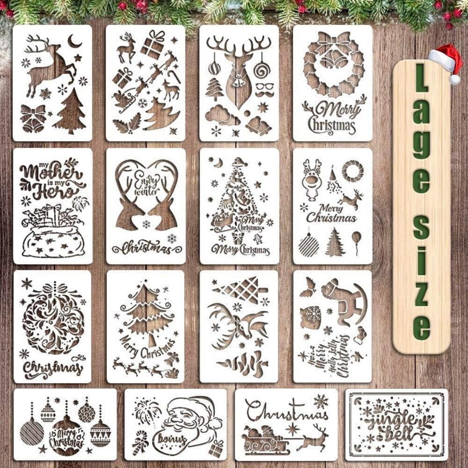 LuxusKollektion Dekohänger Schablonen Weihnachten 16 Stück Zeichenschablone günstig online kaufen