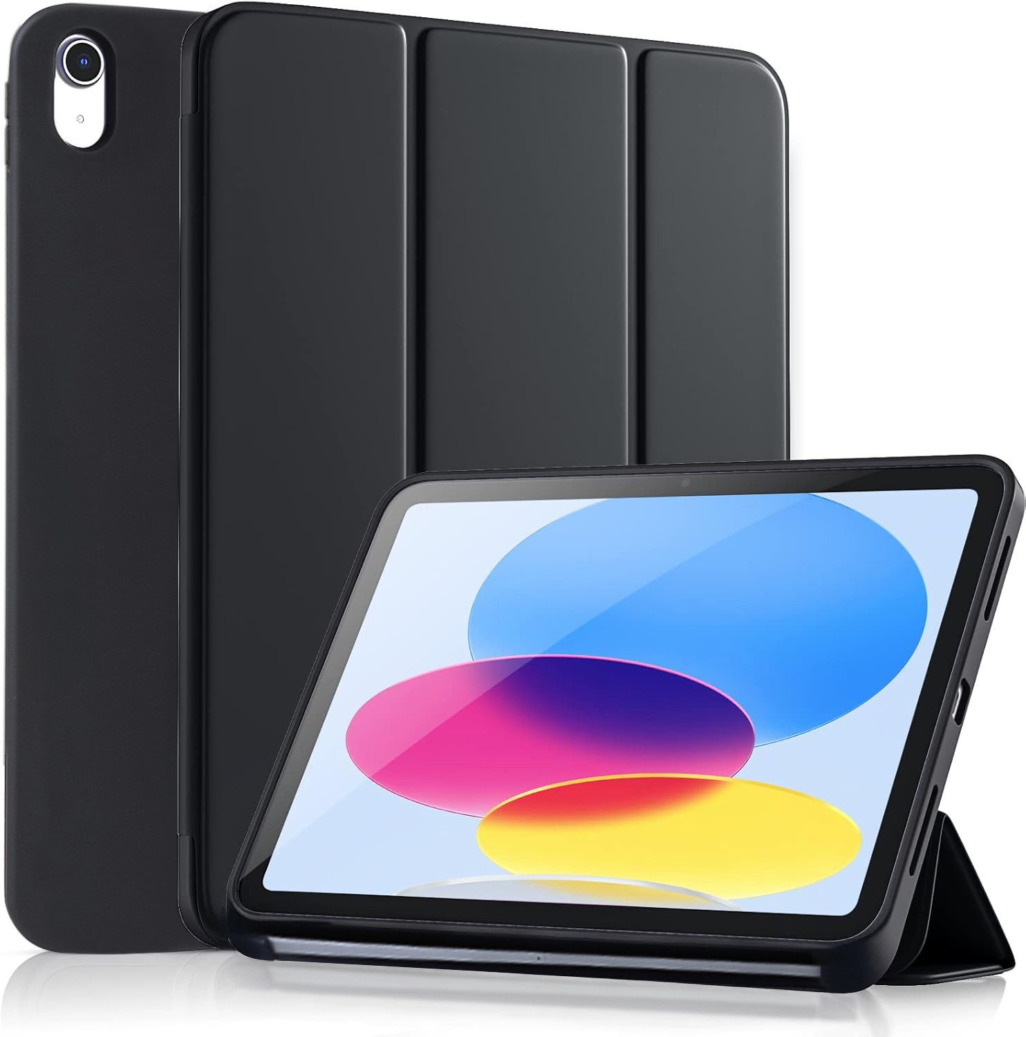 CLM-Tech Tablet-Hülle für iPad A16 11 Zoll 2025 Schutzhülle, Standfunktion, Auto Schlaf/Wach Funktion, schwarz