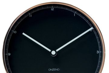 ONZENO Wanduhr THE SHINY. 30x30x5.1 cm (handgefertigte Design-Uhr)