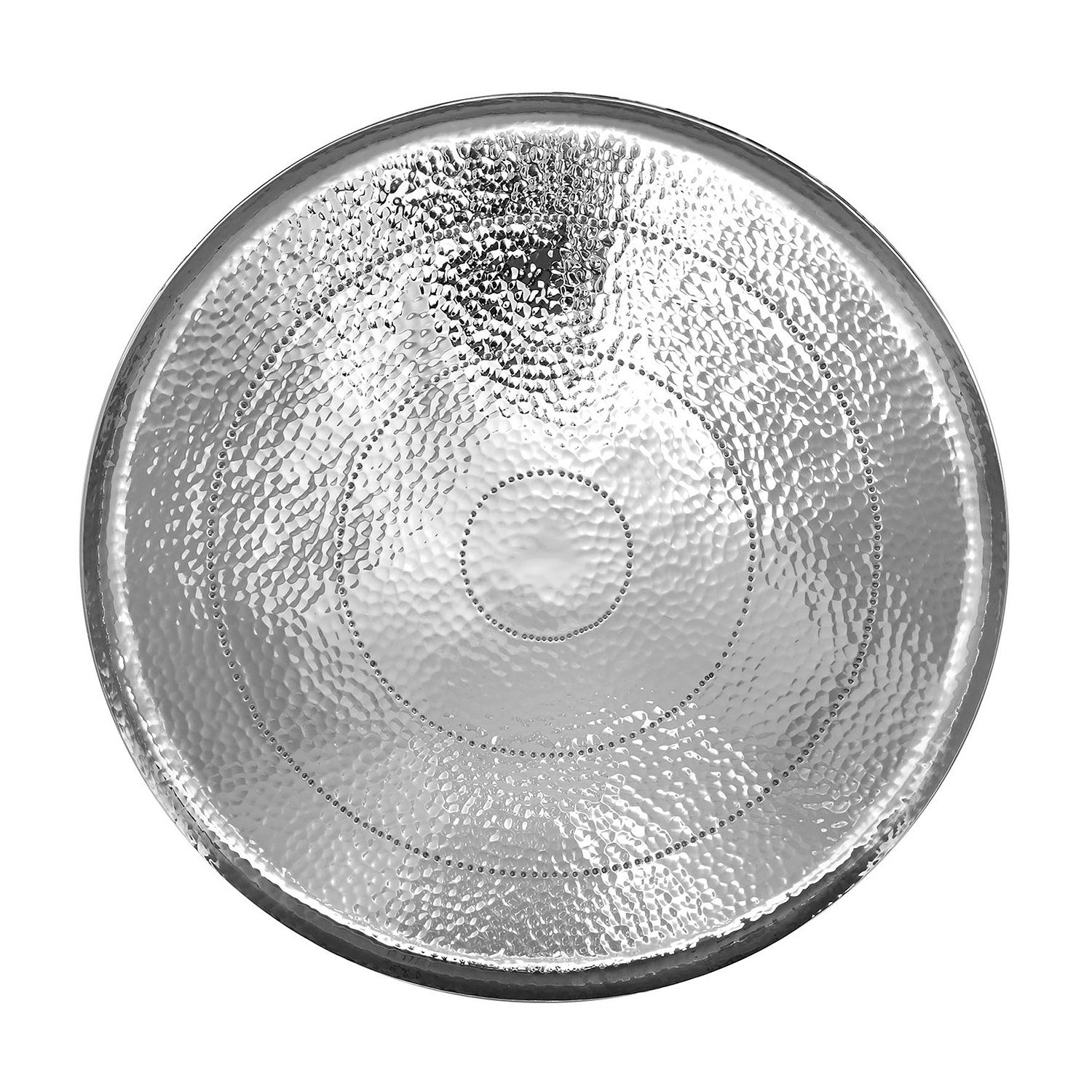Dekotablett Handarbeit - Fink - Ø x lebensmittelgeeignet, vernickelt - Aluminium Material: MESETA Tablett 55cm, silberfarben H.5cm - Aluminium, vernickelt