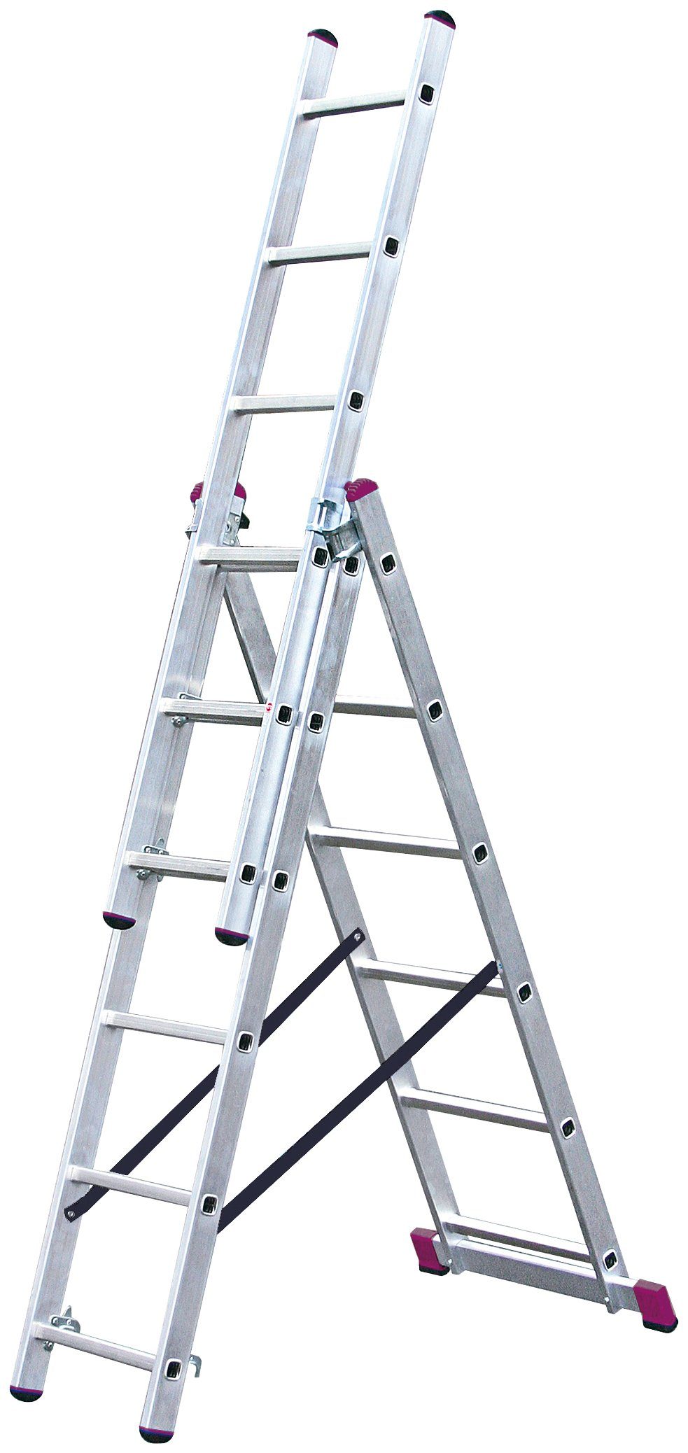 Mehrzweckleiter mit Treppenfunktion Krause Tribilo 3x10 Sprossen Vielzweck