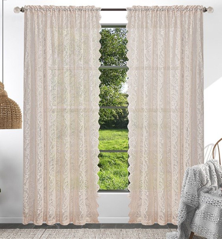 XDeer Vorhang 1-Paar Vorhang Gardinen mit Ösen,Transparent Gardinenschals günstig online kaufen