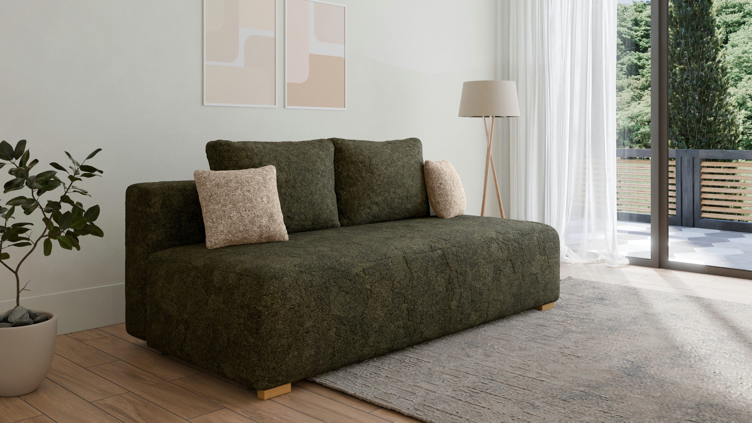 MOEBLO Schlafsofa MOSS, Funktionssofa mit Bettfunktion, günstig online kaufen