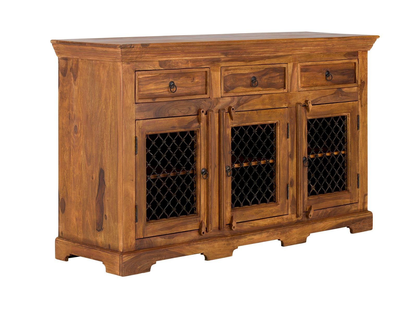 massivum Sideboard Merlow 3türig rustikal Kommode Akazienholz Landhausstil (13 St)