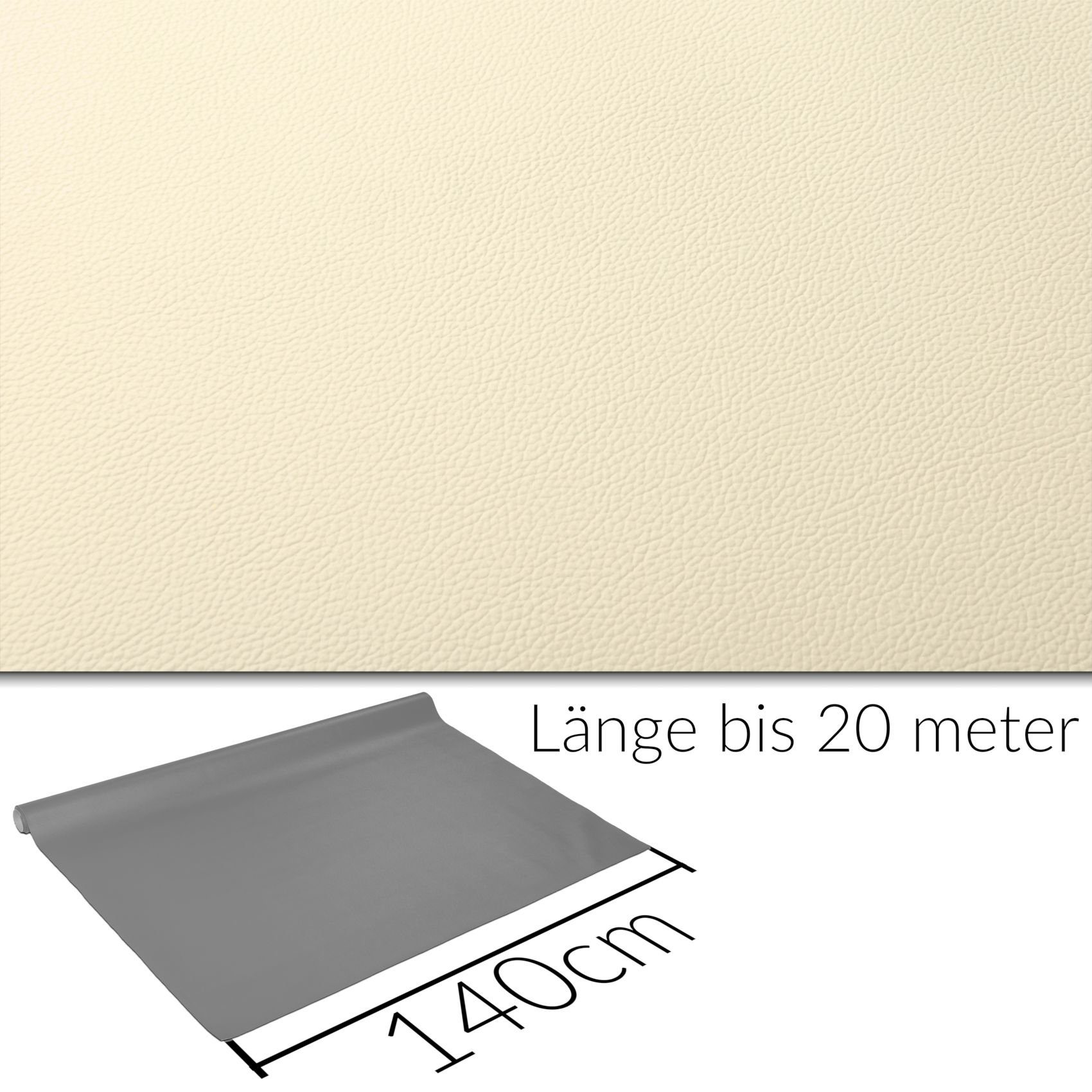 ANRO Stoff Kunstleder Polsterstoff Lederimitat zum Nähen & Beziehen, Wasserundurchlässig Robust Hochwertig Kreativkunstleder Möbelstoff