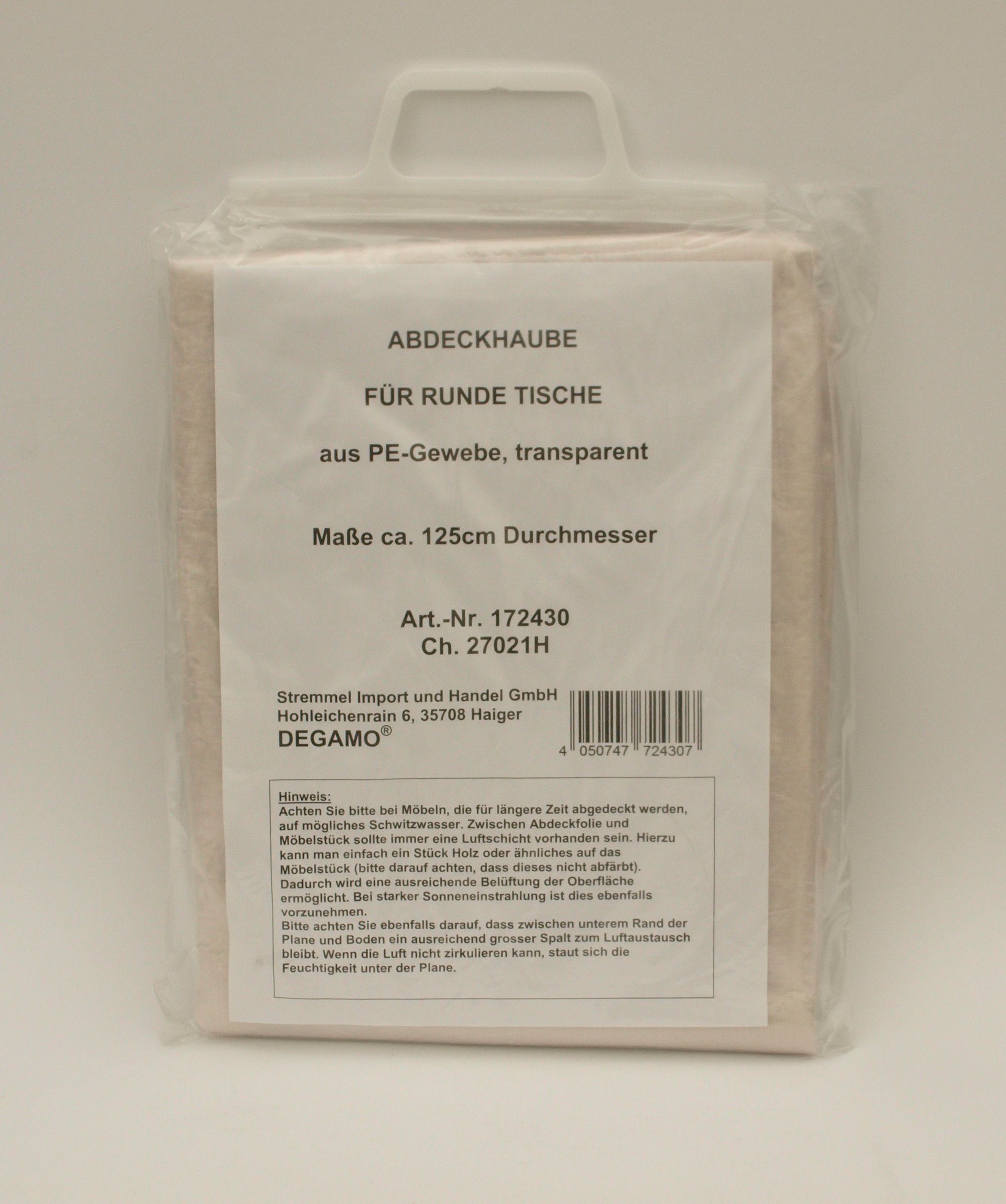 DEGAMO Gartenmöbel-Schutzhülle (1-St), für Gartentisch 125x70cm rund, PE tr günstig online kaufen