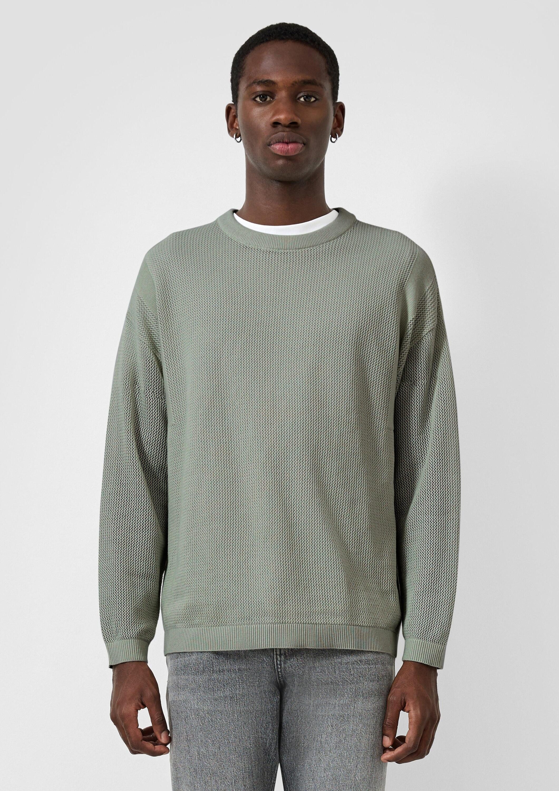 QS Longpullover Strickpullover Pullover mit Strukturmuster